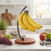 Draining Metal Banana Holder With Wood Base Fruit Storage Holder Creative Grape Stand  Home Use
