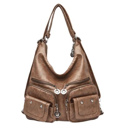 Tochikochi Bag Shoulder Bag Crossbody Tote Bag Canvas Large Capacity Lightweight Handbag Small Casual Backpack [TochiKochi] Women's Women's (Brown)
