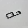 For Qaz16 Q3 2013-2022 4Ring Logo ABS Black Car Hood Front Grille Emblem Rear Trunk Badge Sticker Sline Quarrto Side Decoration