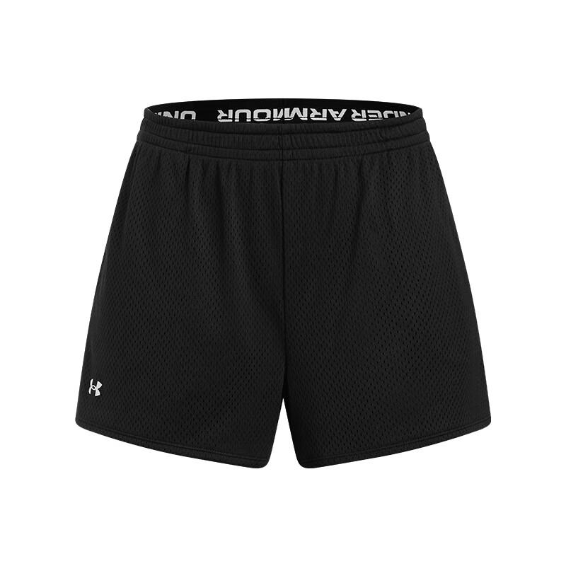 Under Armour Play Up Tech Logo Breathable Training Shorts Women shorts Black 1390382-001