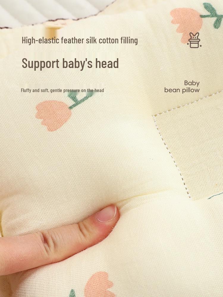 Poduszka Kształtująca dla Noworodków z Czystej Bawełny - Przeciw Płaskiej Główce dla Niemowląt i Małych Dzieci