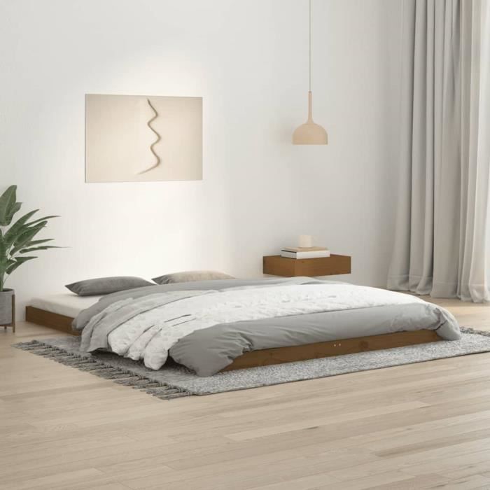 823464 vidaXL Cadre de lit 140x190 cm Bois de pin massif