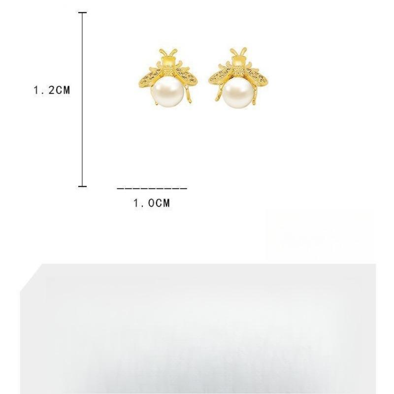 Little Bee Zircon Women's Earrings Simple, Small, Cute, Fashion Accessories