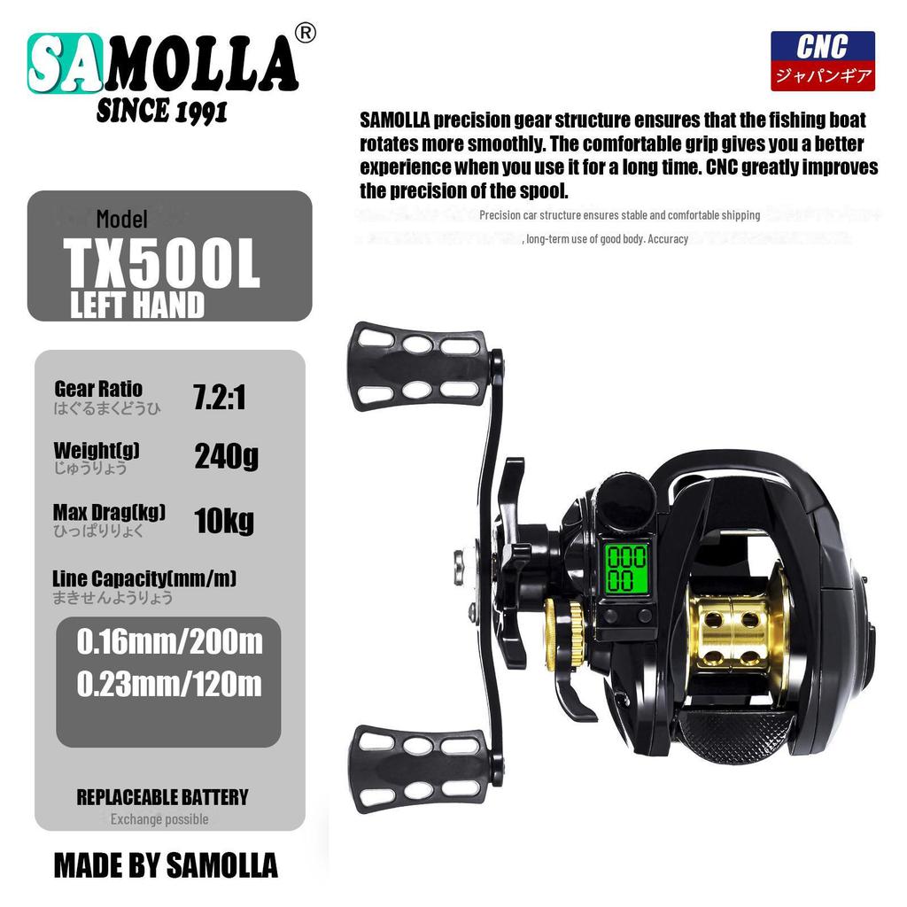 Digital Display Dual-Line Cup Sea Fishing Reel for Long-Distance Casting