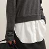 LESS 2025 Winter H-Shape Loose Crew Neck Knit Sweater