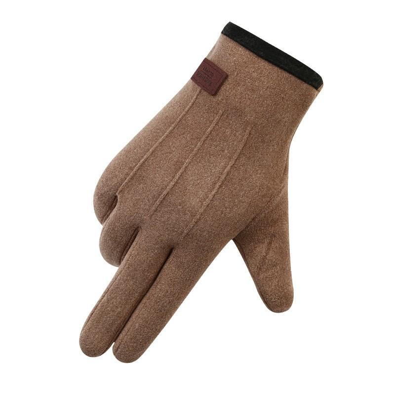Warm Gloves for Outdoor Riding Men's Sports Warm Touch Screen Windproof Rabbit Velvet Plus Velvet Autumn and Winter Coldproof Gloves
