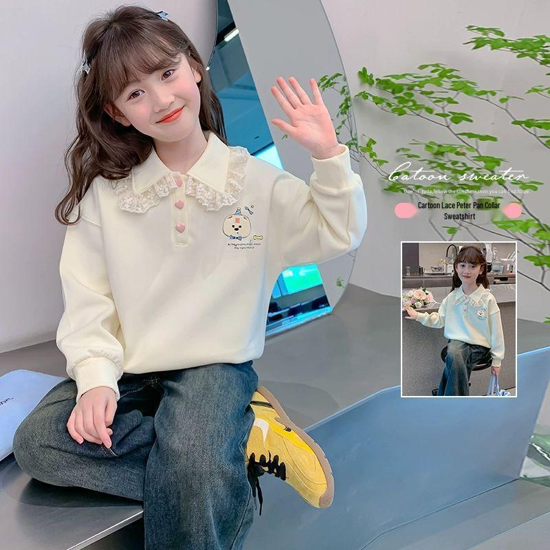 

Мультяшный худи для девочек - Модная и милая одежда на весну/осень для детей от маленького до среднего возраста 140 cm