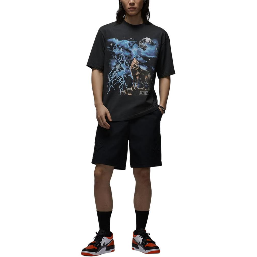 Jordan Gfx As M J Nc Howl Ss Crew Printed Simple Comfortable Round Neck Short Sleeve T-Shirt Men T-Shirts IQ0548-045