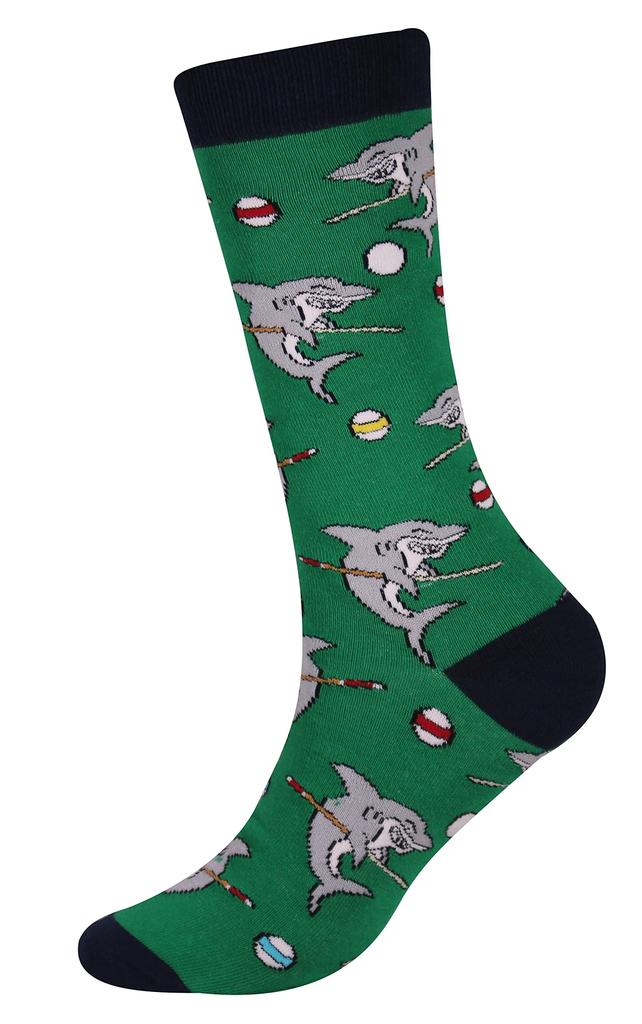 Cansok Animal Print Shark Casual Cotton Sock Set Men's Socks, Set, 5-Pair (Shark (4-Pair))