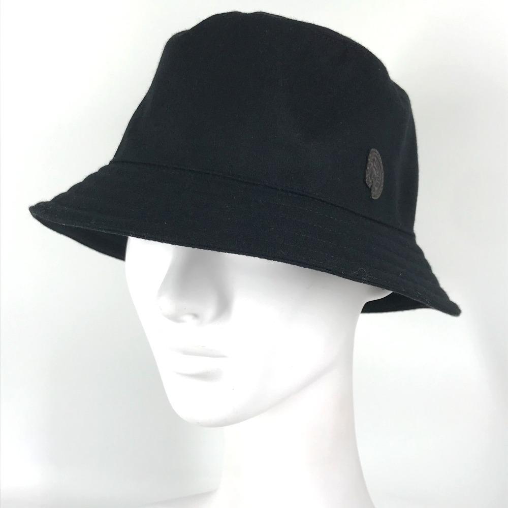 Hermes Fred Croucaire Bucket Hat Bob Hat Hat Wool Black