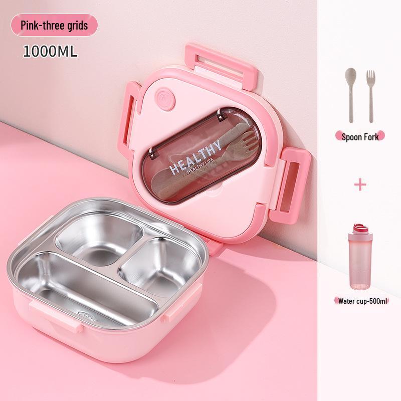 Korean Style 304 Stainless Steel Insulated Lunch Box for Men, Women, Students, and Office Workers