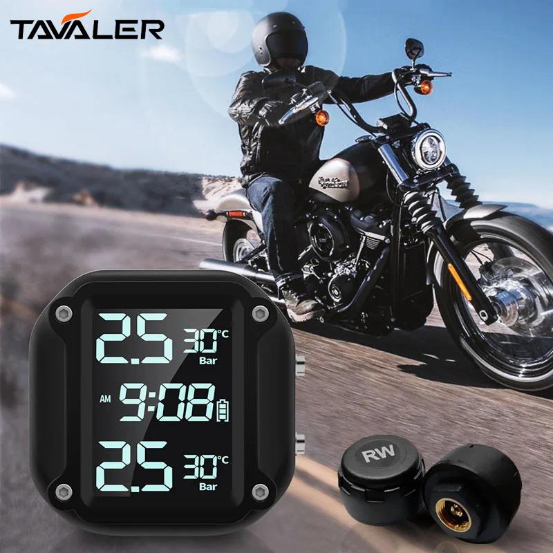 TAVALER M5 Motorcycle Tire Pressure Monitor Electric Vehicle Motorcycle Wireless High-Precision Tire Pressure Monitoring System M5