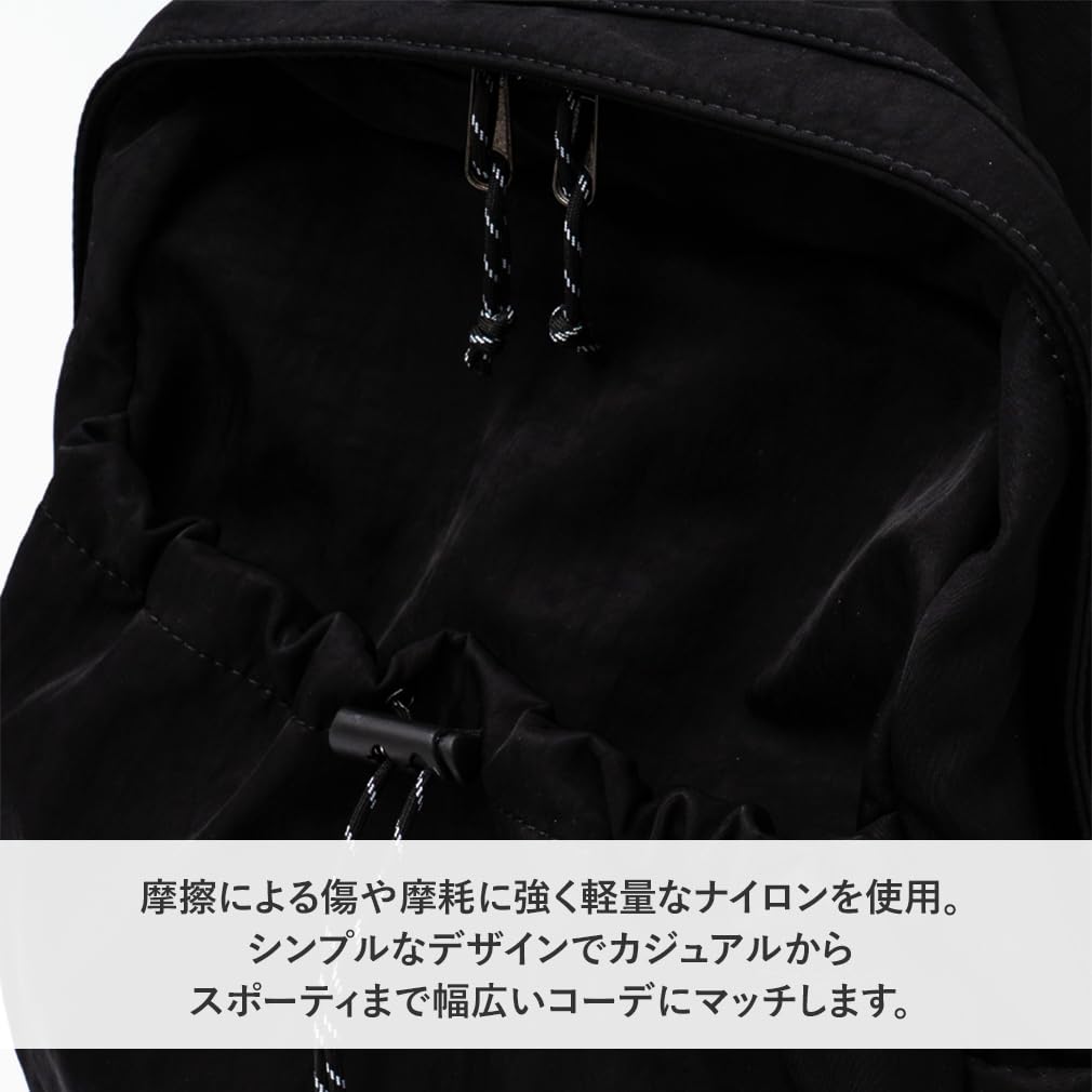VITAFELICE Women's 7-Pocket Water-Repellent Backpack inb-90076z (Black)