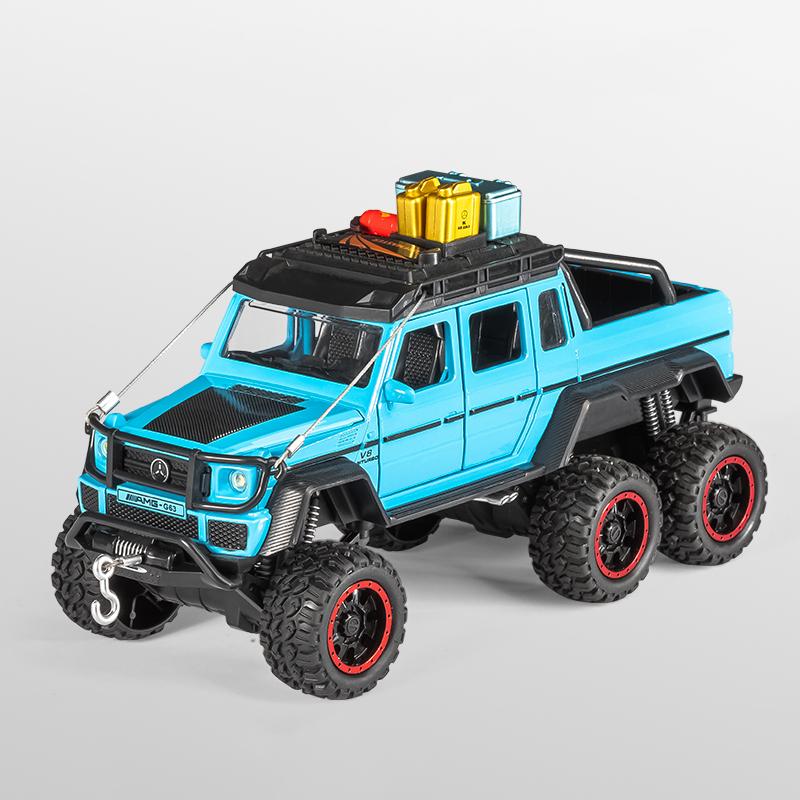 1:24 Mercedes G63 6x6 Adventure Edition Позашляховик для бездоріжжя Металева лита модель автомобіля Орнаменти для симуляції в приміщенні Подарунки на день народження Другу