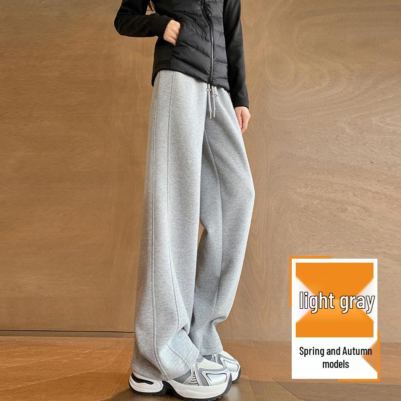 

2025 New Maternity Super Thick Lambswool Wide-Leg Sweatpants – Autumn/Winter Style with Plus Velvet M