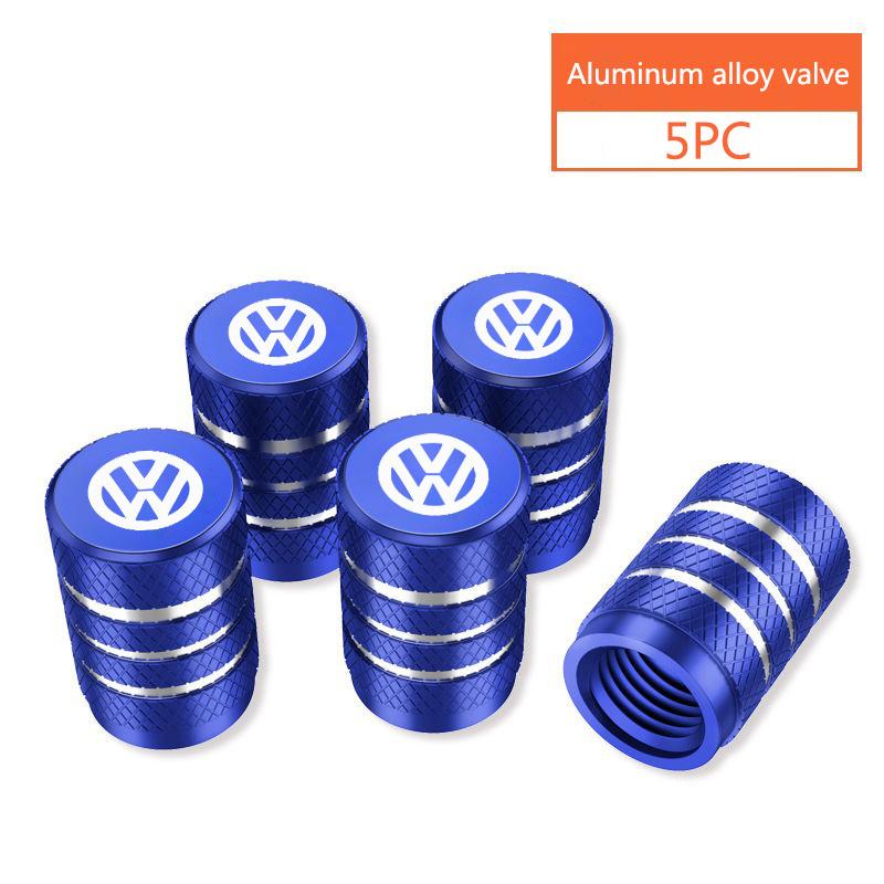 5pcs Car 3D Metal Wheel Tire Valve Cover Core Cap For VW Golf 6 7 8 4 5 MK4 M133 MK5 MK6 B6 GTI Amarok T5 Phaeton Teramont ID3 Tiguan