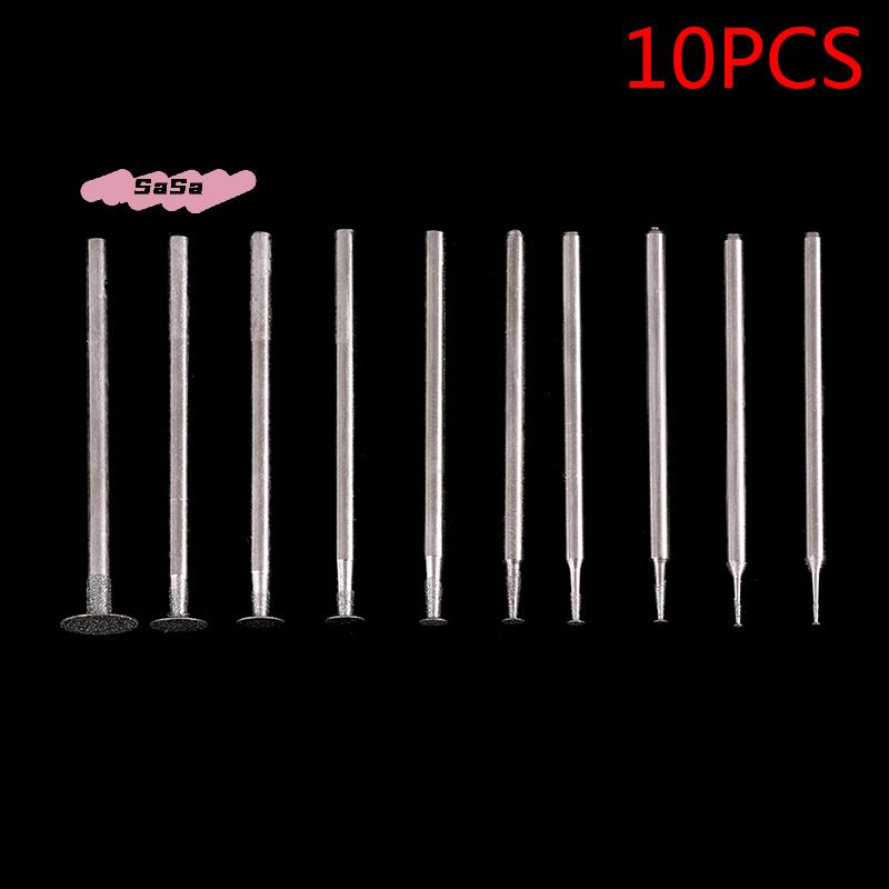 10Pcs Ultra-Thin T-Head Shank Diamon-d Mounted Grinding Bits Accessory for Stone Jade Carve Polish Engrave Tool