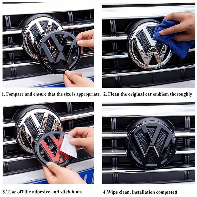 Car Logo Front Grille Rear Trunk Decoration Sticker Accessories For VW GTI Golf MK6 MK7 Polo Passat CC Tiguan T-ROC Jetta Arteon zl2