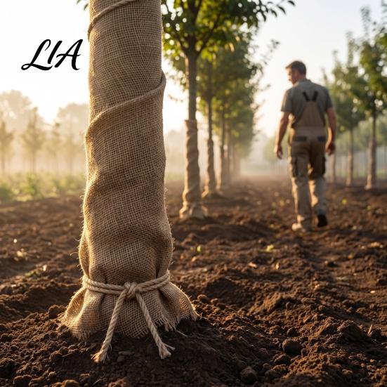 Burlap Fabric for Trees Natural Tree Protector Wraps Winter Garden Plants, Trunk Protector, Transplanting Protection Belt Plants Wrap Bandage,