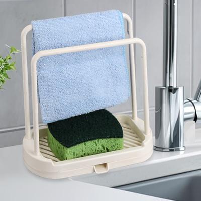 Lagerregal aus Kunststoff mit abnehmbarem Boden, glatten Kanten, 2 Stangen, Wasserauslass, vielseitiger Küchen-Organizer