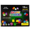 TG53193 ICE CUBES Glowing Colorful FLUO 12 Pcs Ice Cube