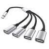 Type-C USB Extender & Charger Adapter: One-to-Four Multi-Function Dock