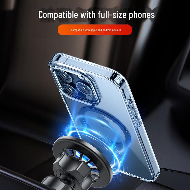 Suport magnetic pentru telefon, pentru grila de ventilație auto, 2024 - Magsafe anti-vibrații, pentru navigație interioară