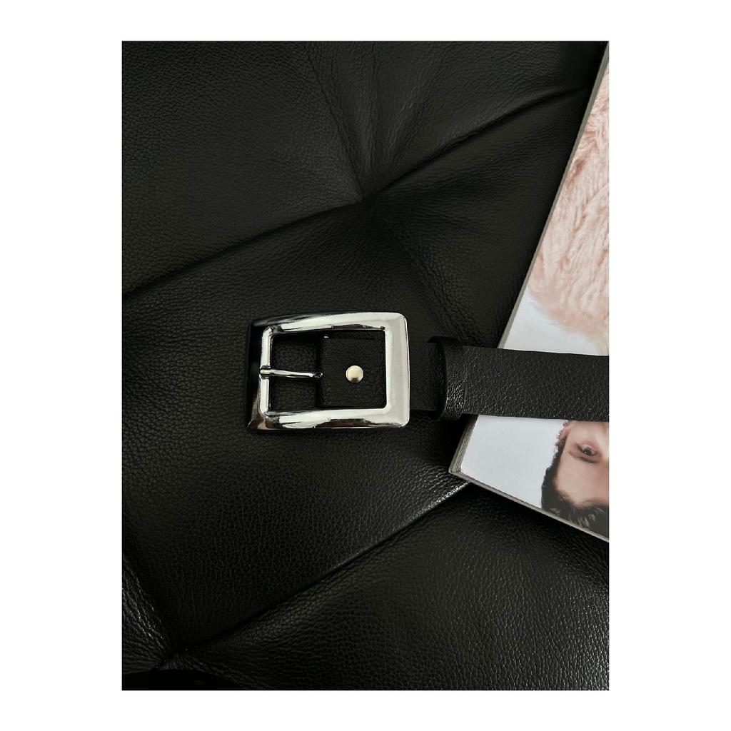 Women's Trouser Belt, Jacket Belt, Dress Belt, Shirt Belt With Square Gold Buckle