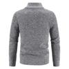 Jeseň a zima pánske plus zamatový hrubý stojačik sveter sveter teplý sveter kabát na zips cardigan pánsky trend