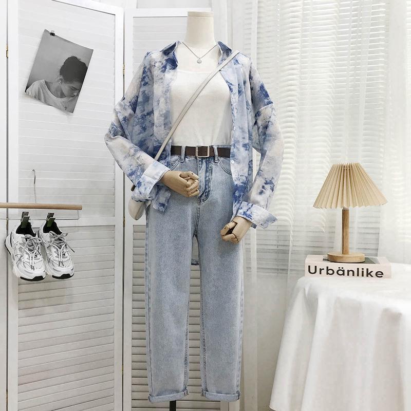 2021 Trendy Women's High-Waist Slimming Loose Denim Jeans