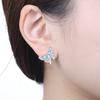 S925 Sterling Silver Blue Hollow Butterfly Earrings Hoop Earrings Women Jewelry Original Trendy Anniversary Gifts