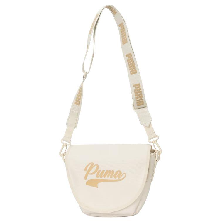 Puma Fashion Trend Flap Closure Fabric Shoulder Crossbody Bag Women bags Off-White 091249-01 Ecru