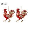 Xmas Party Hanging Ornaments 2 Pcs Zodiac Animals Christmas Ornaments, 2D Acrylic Red Animal Decorative Holiday Pendants Decorations, Chinese New Year