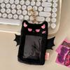 Cute Purple Demon Plush Card Holder - Korean Style Polaroid & Idol Display Pendant