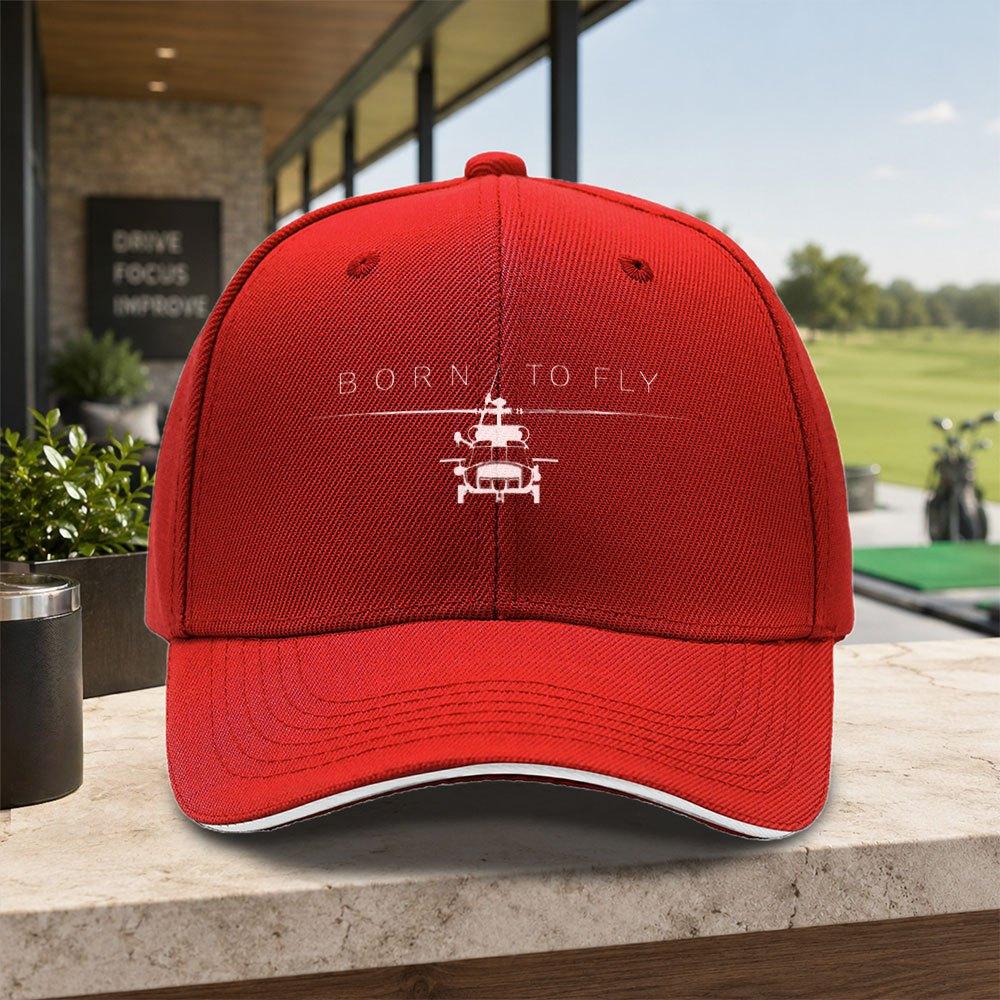 HelicopterThemed Baseball Cap with Duckbill  Adjustable Lightweight Unisex Hat for Unisex Women Travel Parties Gifts