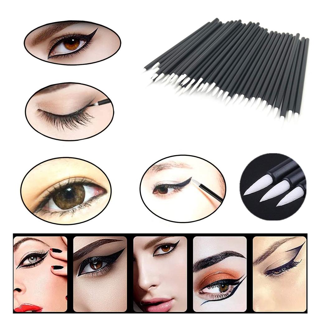 Einweg-Make-up-Pinsel 50 Lippen 50 Wimpern und 50 Eyeliner und Praktisches Make-up 150-teiliges Set Pinsel, Pinsel, Pinsel. Einweg, Tragbar,