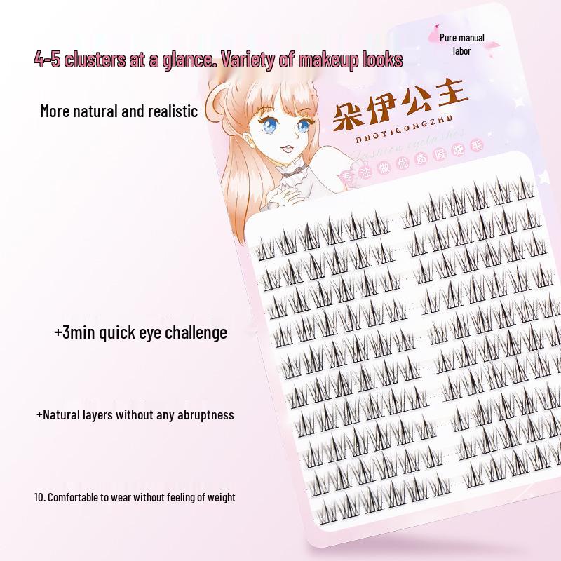 10-Row Natural Trilogy Sunflower False Eyelashes with Thin Stem