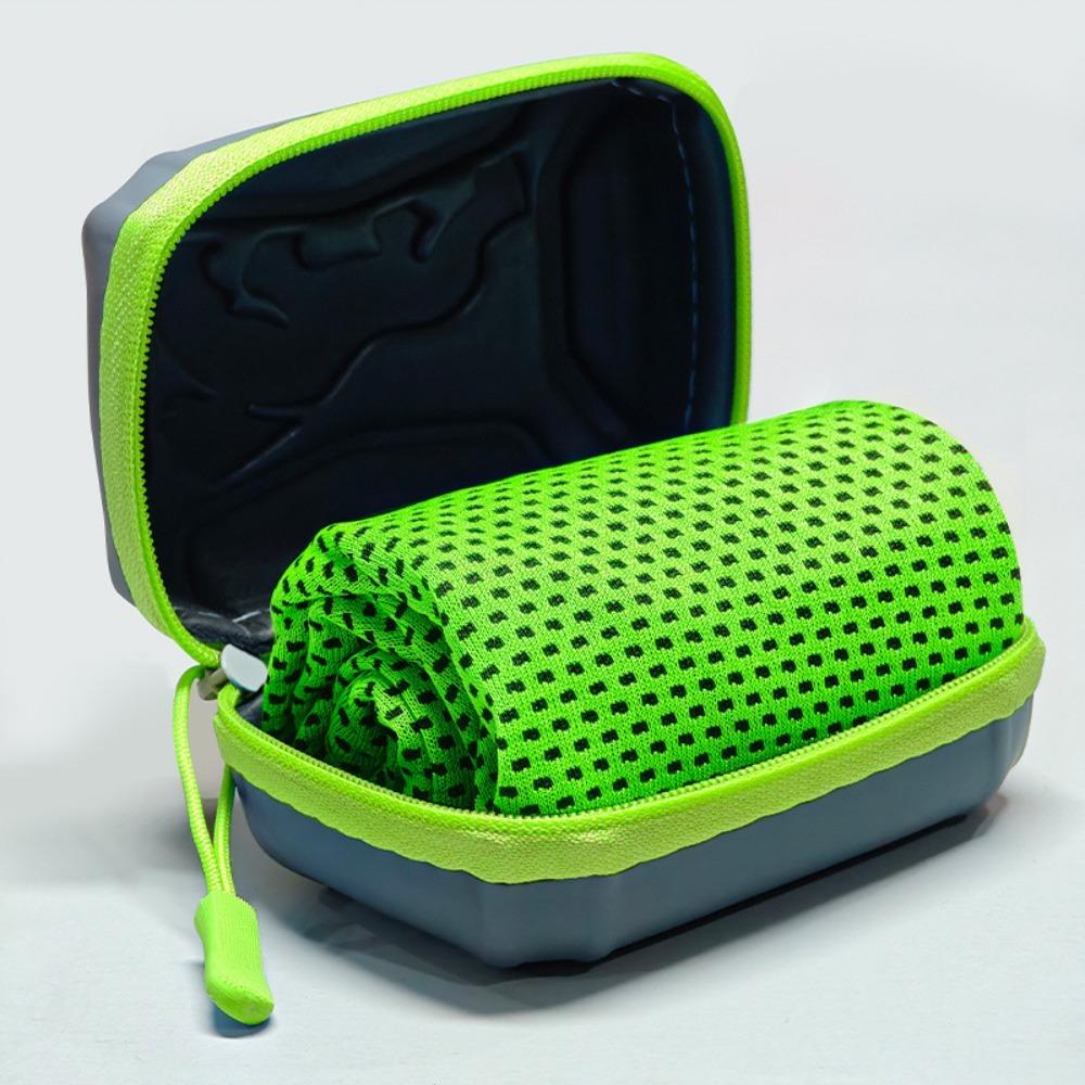 Portable Polyester Cooling Towel EVA Case Absorbent Quick Dry Towel Microfiber Ice Towel Outdoor