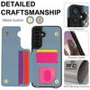 For Samsung Galaxy S24 Case with Card Holder,Kickstand,RFID Blocking PU+TPU Phone Back Cover