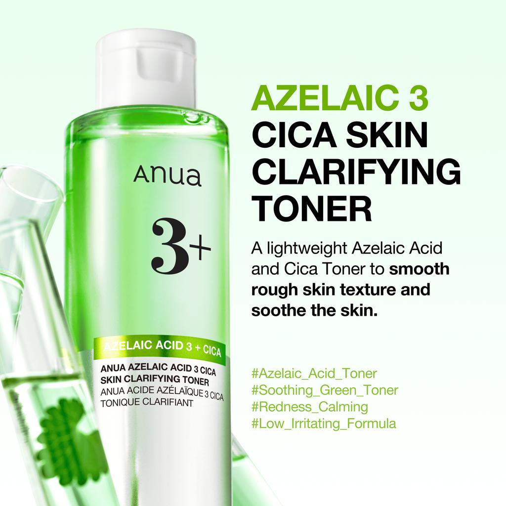 Azelaic Acid 3 Cica Skin Clarifying Toner 250 Ml / 8.45 Fl. Oz.