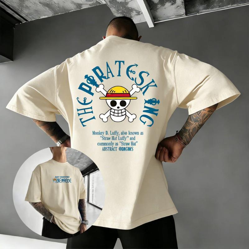 One Piece Piratenkönig Anime T-Shirt Herren Damen Baumwolle Kurzarm Tee Streetwear Lässige Oberteile Manga Grafik T-Shirt 2026 Sommer Y2k