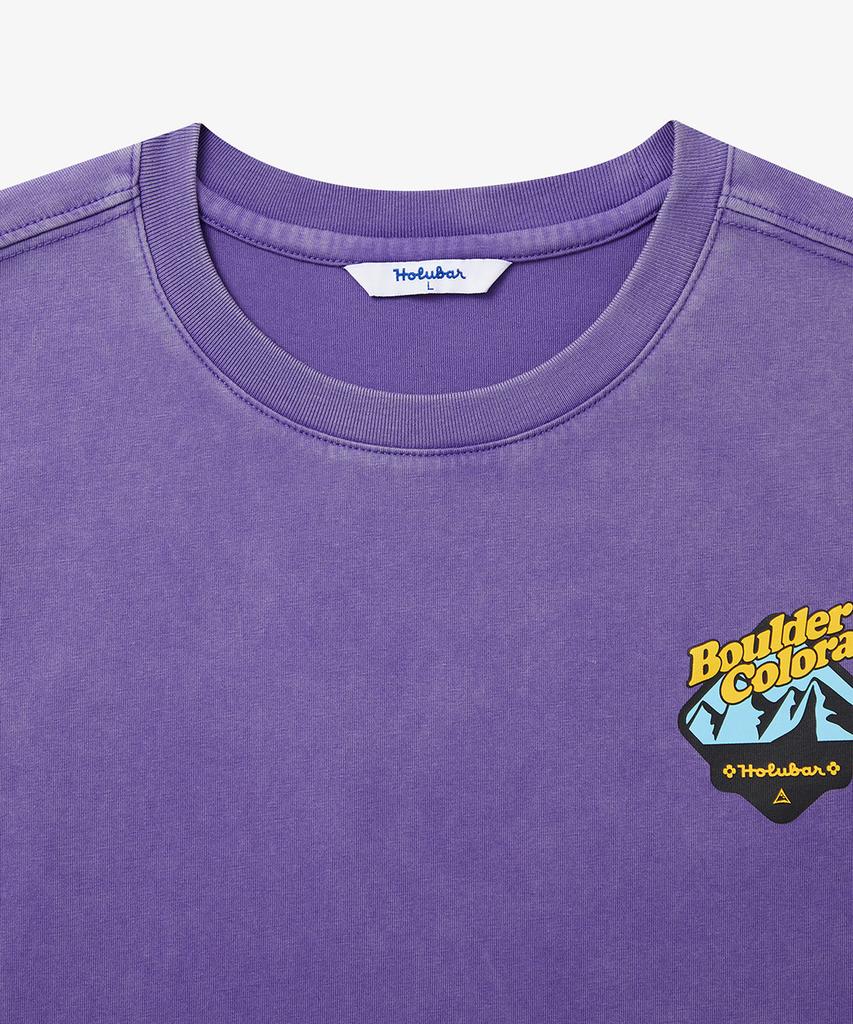 Holluba Mountain Graphic T-Shirt Purple