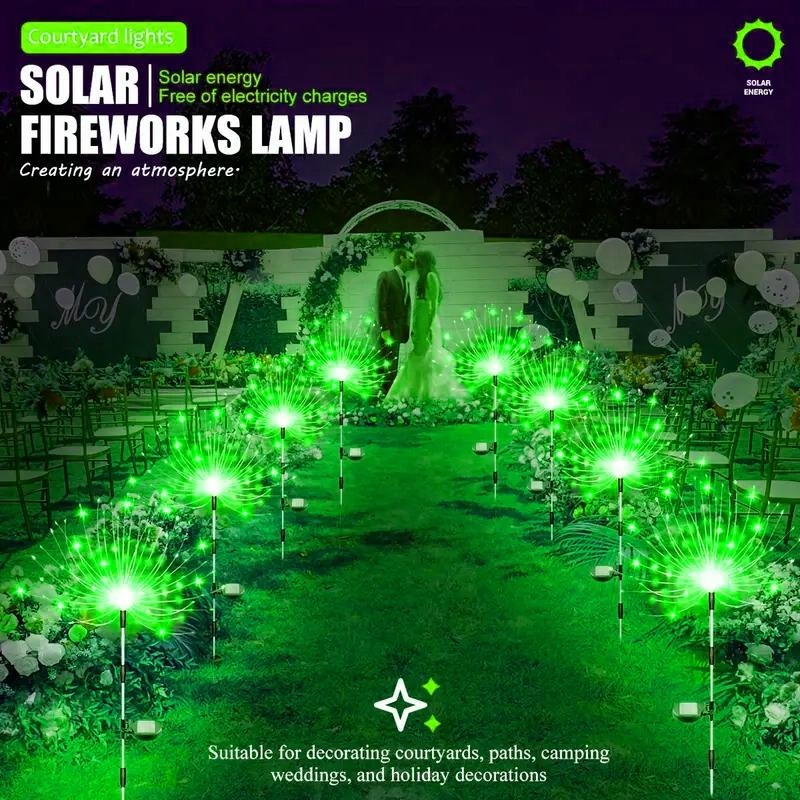 

1 шт. Садовые фонари для дорожек на солнечной батарее, лампа-фейерверк, колышек-звезда, для улицы, уличное освещение, садовый фонарь, уличный рождественский декор 60LED