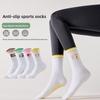 Sports Socks, Women's Mid-calf Socks, Anti-slip Yoga Socks, Personalized and Trendy Embroidery, Fitness Training, Pilates