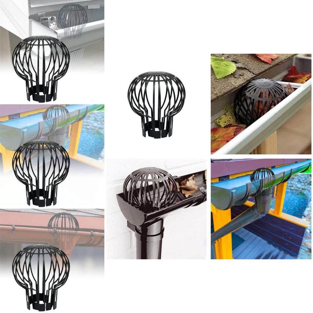Leaf Guard Drain Strainer Outdoor Balcony Rainwater Protector Black Pp Material
