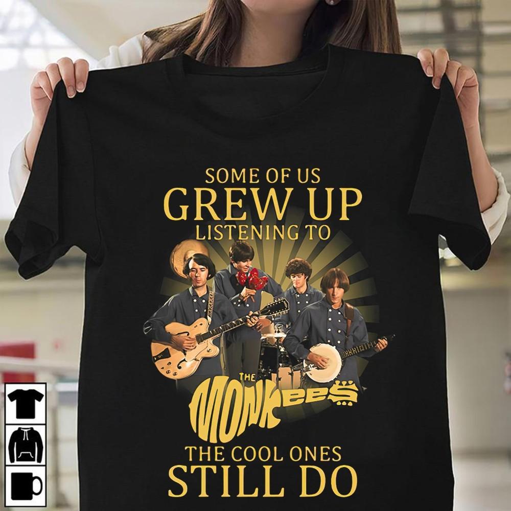 Спасибо Участник группы The Monkees Черный Размер S–5XL PA065 БЕСПЛАТНАЯ ДОСТАВКА Унисекс Футболка L