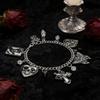 Goth Skull Hand Chain With Cartoon Style Alloy Drop Jewelry For Men Women Gift Item