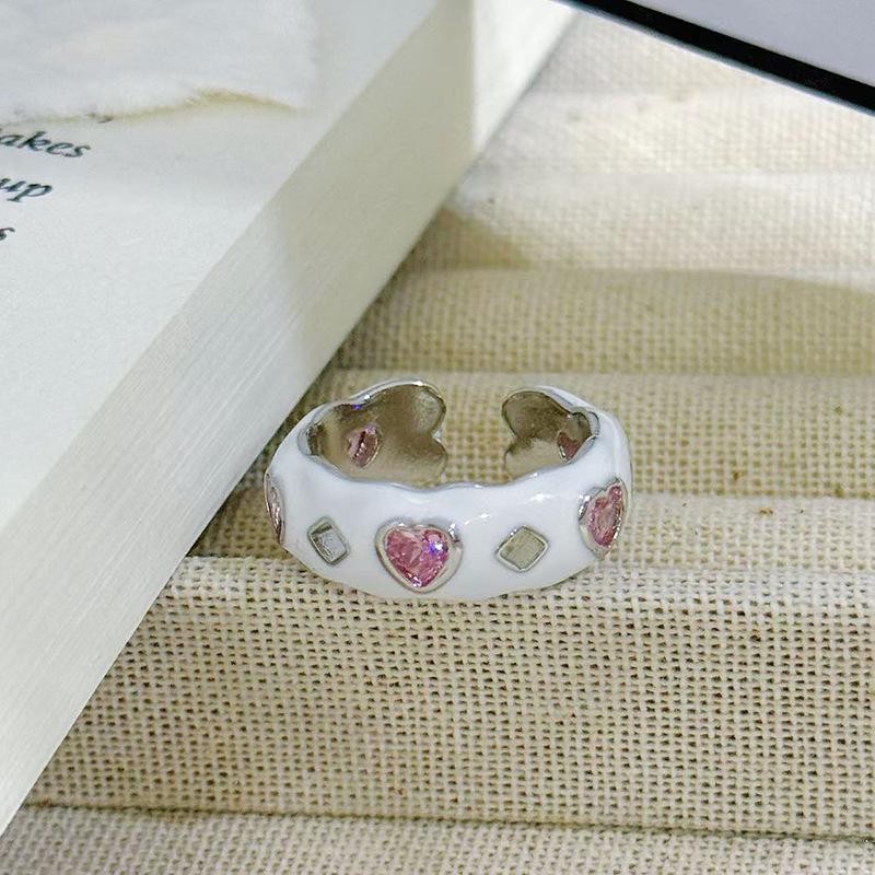 Heller Mond und Sterne~ Mondstein Unregelmäßiger Öffnungsring Damen Nischendesign Fortgeschritten Süß und Cool Stapeln Tragen Zeigefingerring