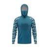 Fishing hooded sweatshirt swimming sun protection UV-blocking mask fish-shaped top equipment set hat-wearing fishing attire