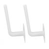 2pcs Adhesive Hat Rack Storage Display Multi Purpose Hat Hanger with Back Pastes White